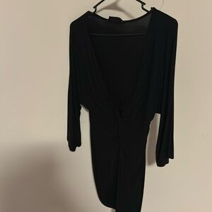 Deep V-Neck Short Bodycon Dress